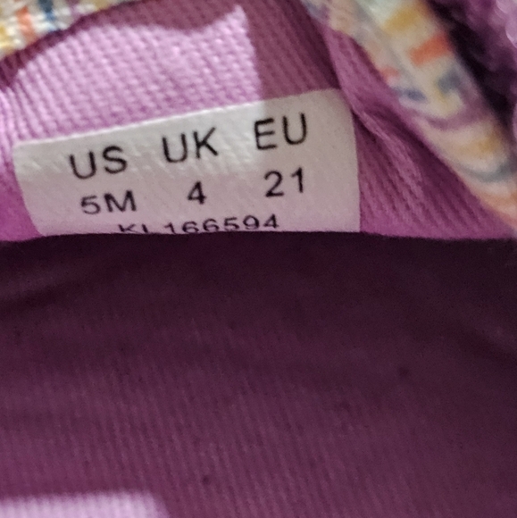 Keds Infant Kickstart Baby Girl Purple Colorful Stripe Sneakers Size 5 M - Picture 8 of 9